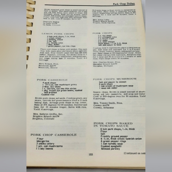 Favorite Recipes of University Women Meats Including Seafood & Poultry 1968 - Picture 6 of 9